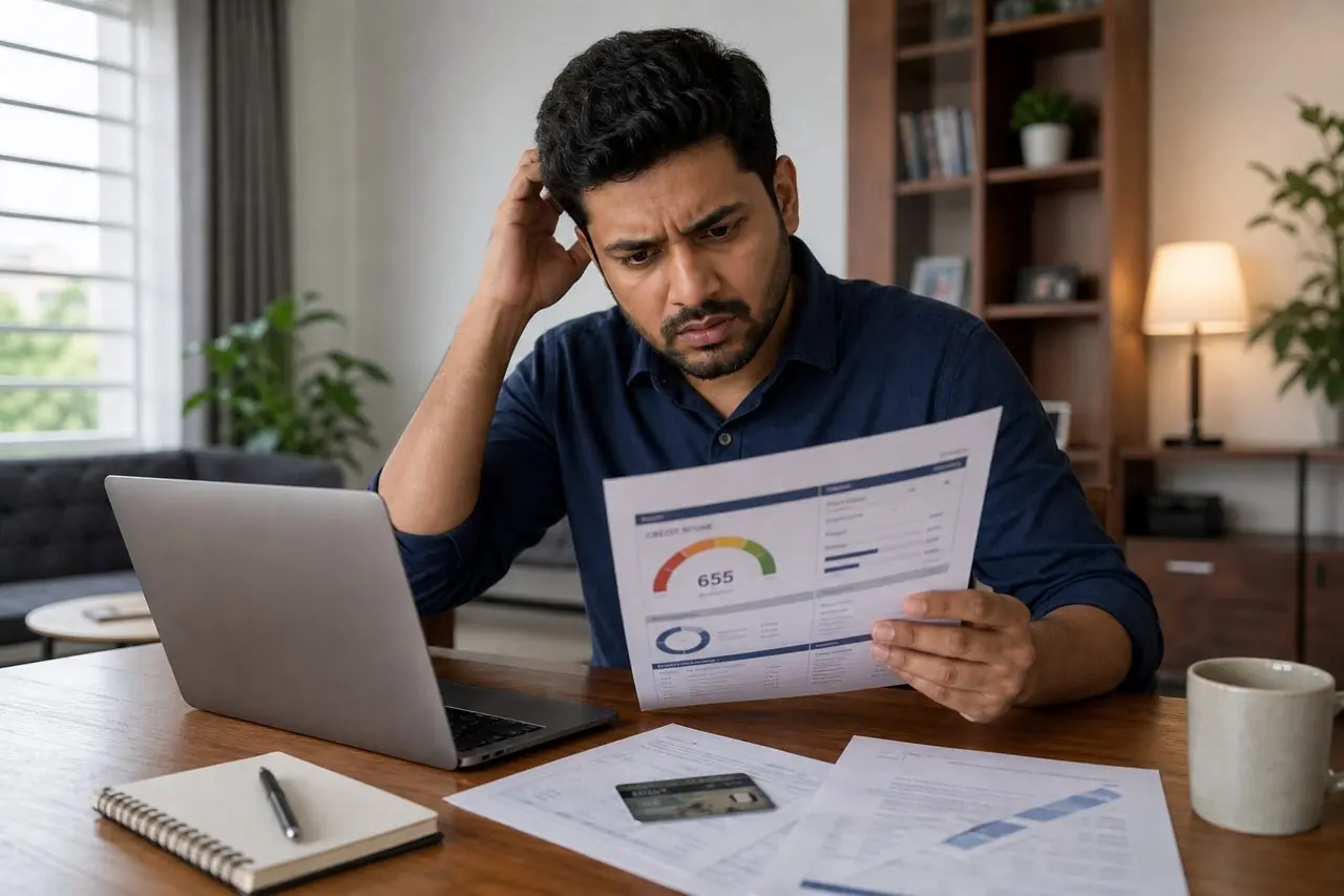 Indian family discussing whether a bank insurance add-on is worth the cost for a loan