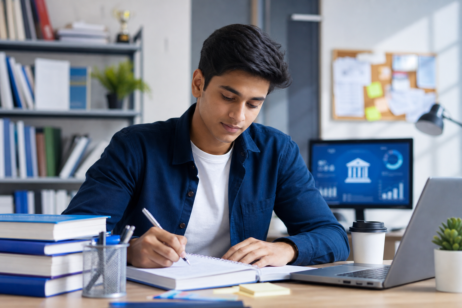 Indian students preparing for banking exams