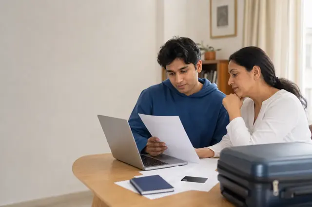 Indian consumer reviewing student forex credit card features and monthly spending