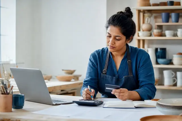 Indian consumer reviewing women’s credit card features and monthly spending