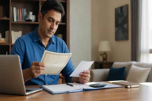 Indian saver reviewing fixed-deposit-backed borrowing options