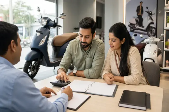 Indian professional budgeting for a scooter or motorcycle purchase