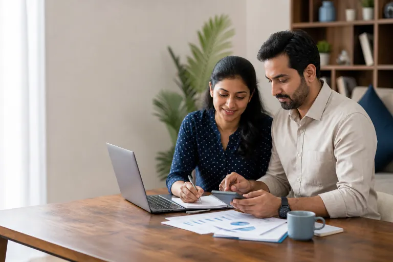 Indian household reviewing a long-term compound growth plan