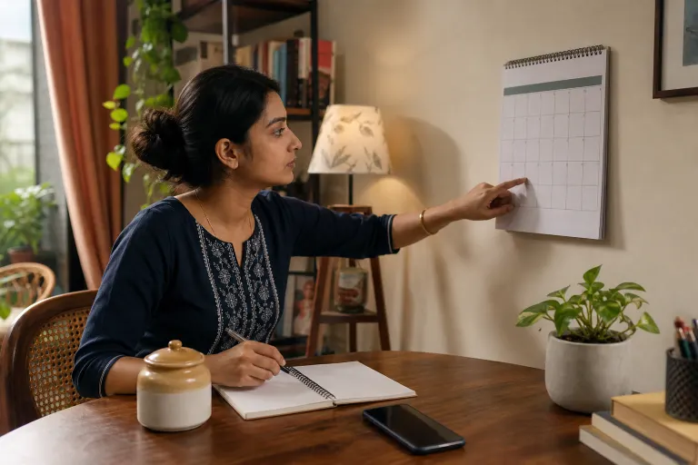 Indian saver planning regular recurring deposit contributions